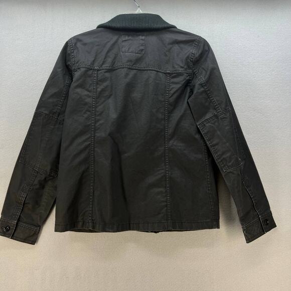 VTG J. Crew Jacket Women's S Black Washed and Aged Waxed Cotton Utility Preppy - Picture 10 of 12